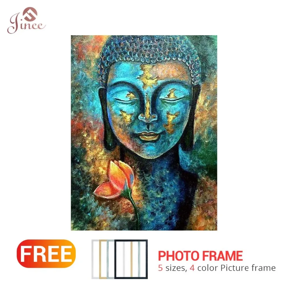 

Full Square Round Diamond 5D DIY Diamond Painting "Lotus Buddha religion" 3D Embroidery Cross Stitch Mosaic Painting Decor