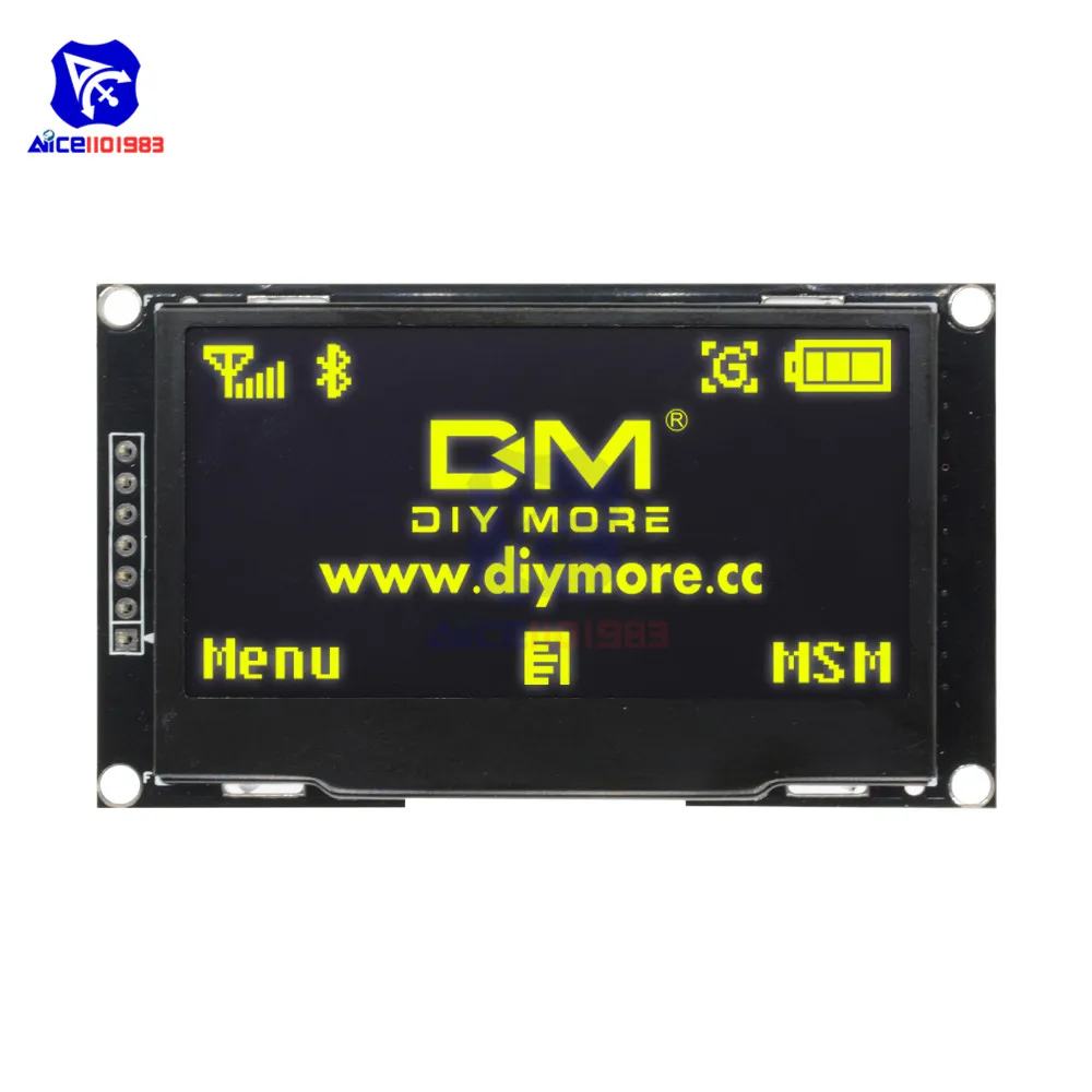 2,42 дюймов 128X64 OLED ЖК-дисплей Дисплей модуль SSD1309 12864 7-контактный SPI/IIC I2C серийный Интерфейс для Arduino UNO R3 C51