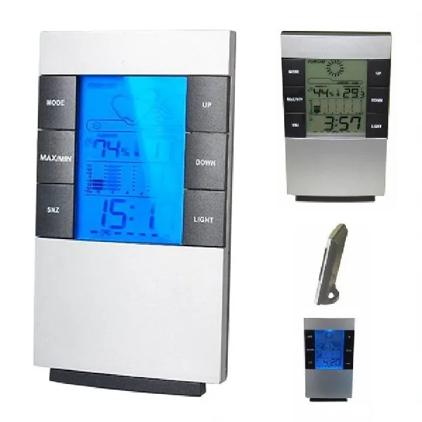 Цифровой термометр с ЖК-подсветкой, термометр с цифровым календарем и монитором влажности, измерение погоды для дома