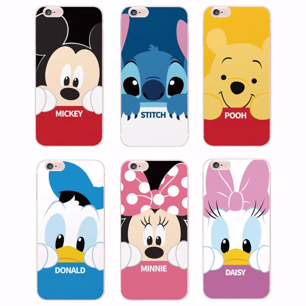 Mignon Minnie Mickey dessin animé Donald canard point porcelet Daisy fille téléphone imprimé