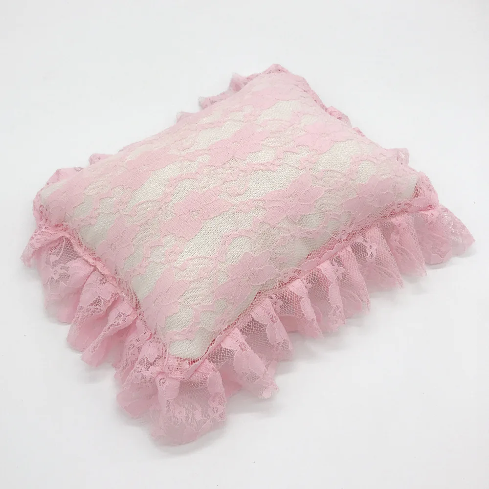 27*22cm Newborn Photography Props pillow baby photoshoot props handmade lace small pillow infant photography accessories