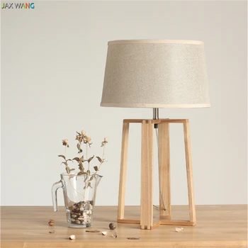 

JW_Nordic London Table Lamps Wooden Art Ash Table Lights Solid Wood for Living Room Bedroom Bedside Home Decor Lighting Reading