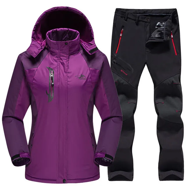Mortonpart Waterproof Ski Suit Women Ski Jacket Pants Female Winter