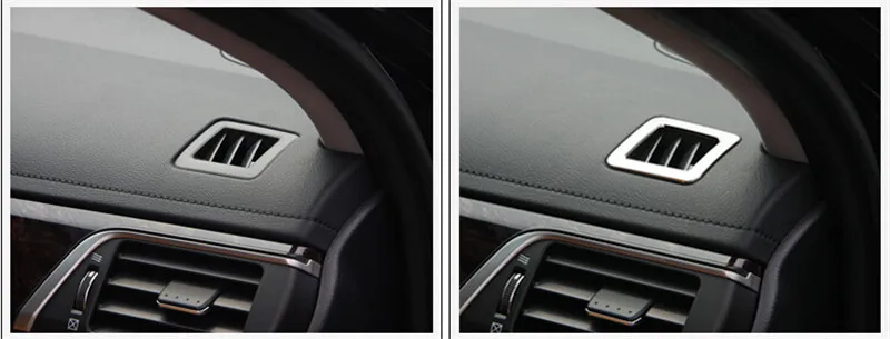 Украшение из нержавеющей стали для автомобильного кондиционера, украшение, блестки, наклейка на розетку, чехол для Toyota Camry 2012 2013 2 шт