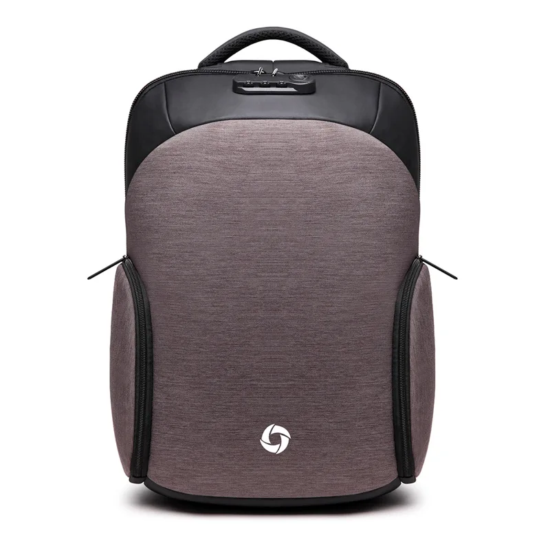 OZUKO, мужской рюкзак с защитой от кражи, usb зарядка, 15,6 дюймов, рюкзаки для ноутбука, для подростка, Мужская водонепроницаемая сумка для путешествий, модная сумка Mochila - Цвет: Light Gray