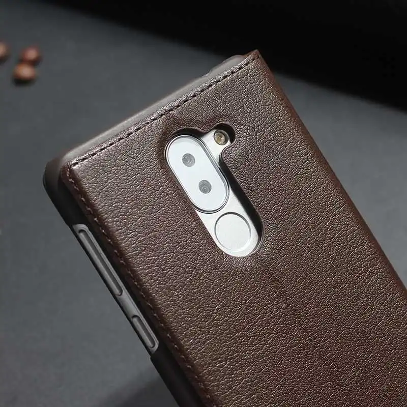 Продажа Чехол из натуральной кожи для huawei Honor 6X, чехол на магните, Вид из окна, дисплей, чехол для huawei Honor 6X, флип чехол Etui