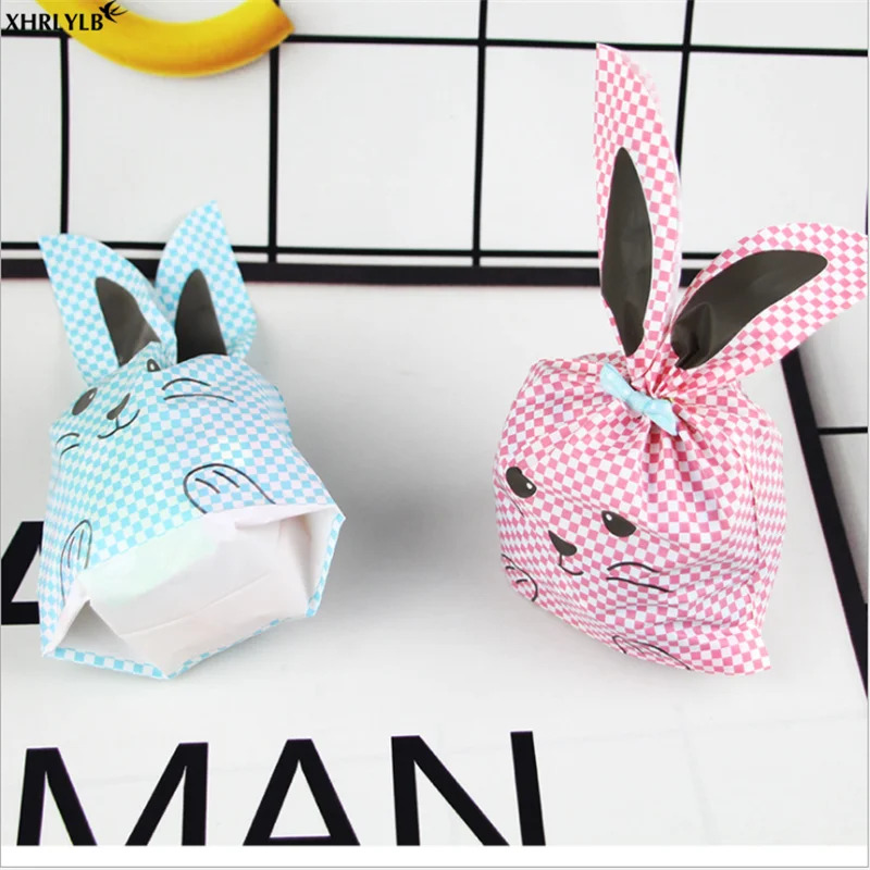 

XHRLYLB 20pc Baking Biscuit Packaging Bag Rabbit Ears Candy Bag Children Birthday Party Gift Bag Wedding Decoration Ticker.7z