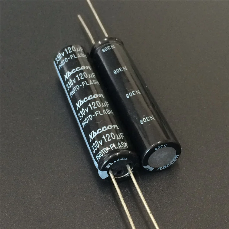 5pcs 120uF 330V NBCCON Photo Flash Capacitor 10x42mm 330V130uF PH