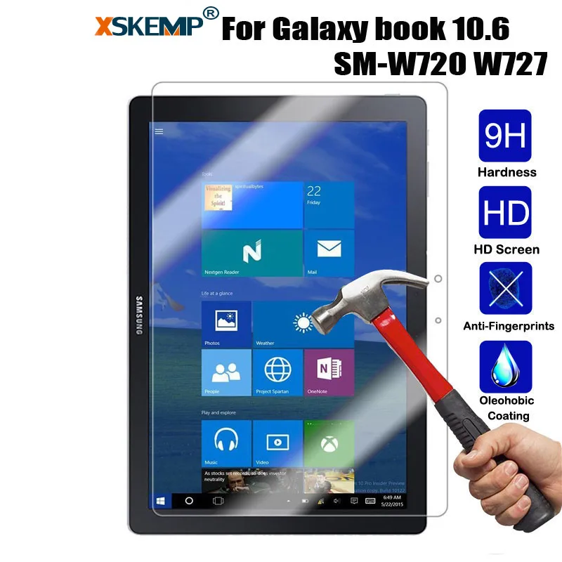 2X HD Tempered Glass Screen Protector For Samsung Galaxy book 10.6 SM-W620/ W727 