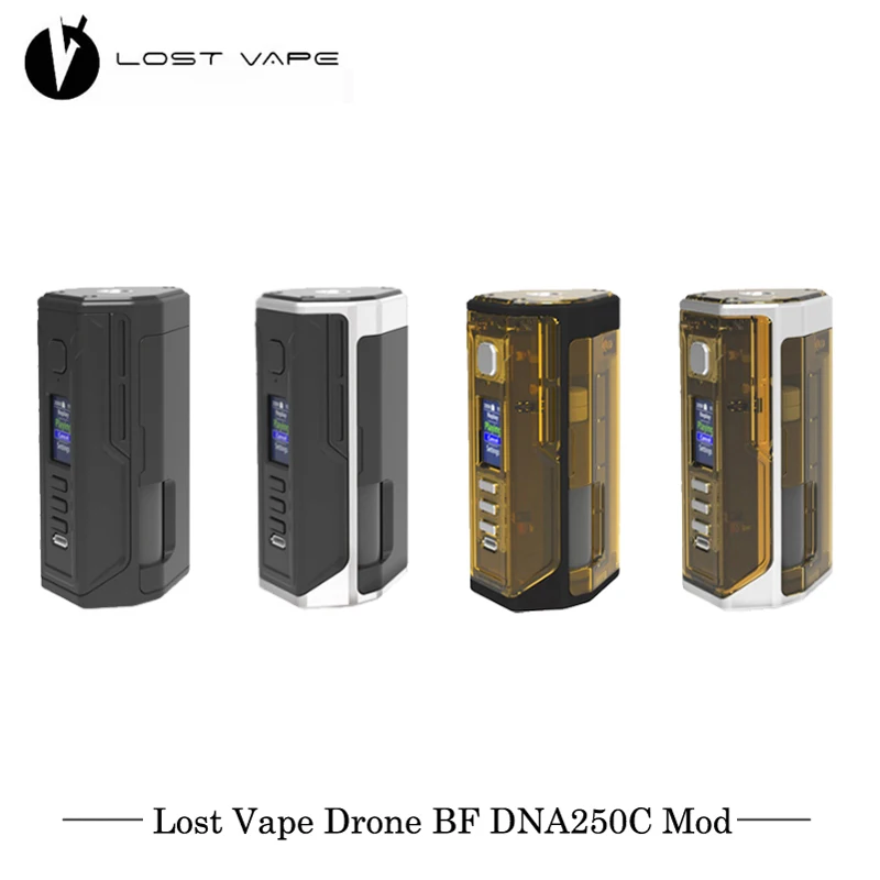

In Stock electronic cigarettes Lost Vape LostVape Drone BF DNA250C Box Mod Dual 18650 DNA Chipset 250C Board Vape Vaporizer