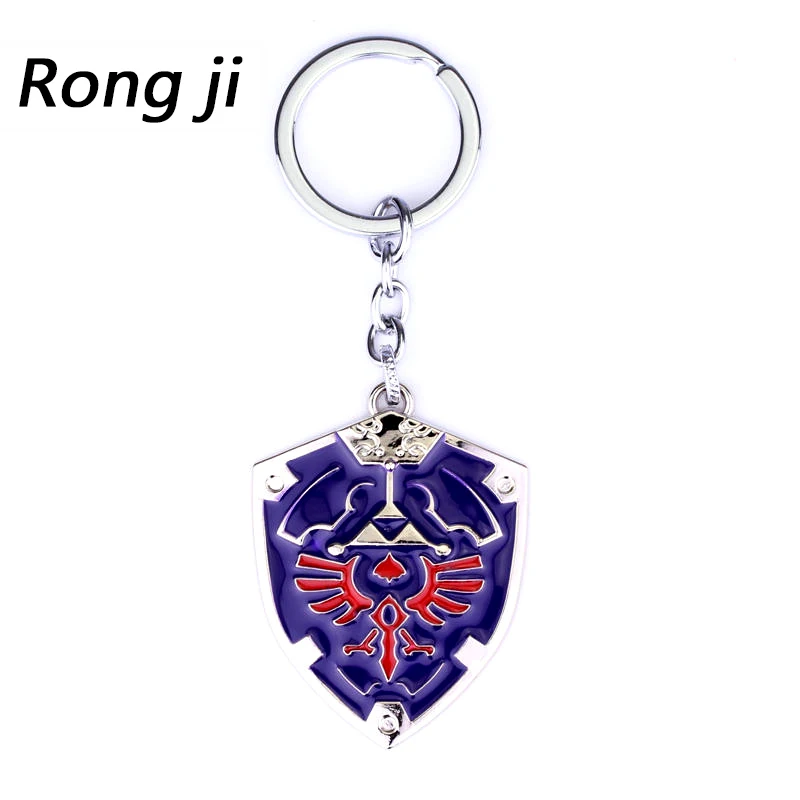 

Anime movie Zelda Enamel Shield Alloy Keychain Pendant Kering Holder Gift Accessories