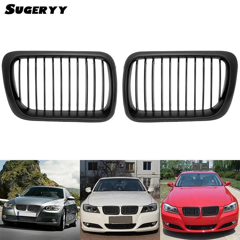 

SUGERYY New 1 Pair E36 Black Raceing Grill M3 97-99 for BMW E36 3 Series 1997-1999 Car-styling Accessories Parts