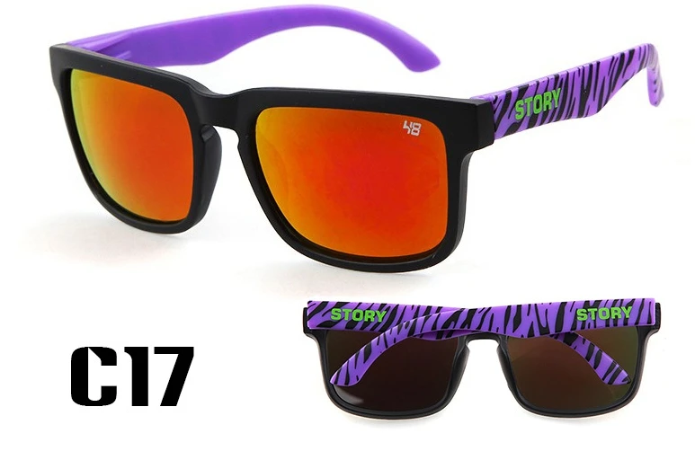 Брендовые спортивные UV400 Для женщин модные солнцезащитные очки мужские солнцезащитные очки водителя женский квадратный мужской Известный Прохладный Брендовая Дизайнерская обувь очки Fishin - Цвет линз: C17
