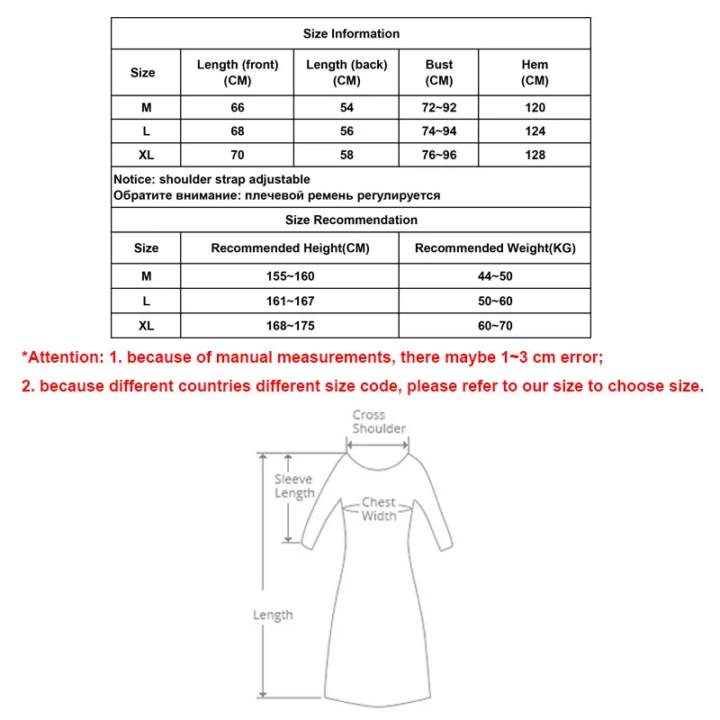 robe size