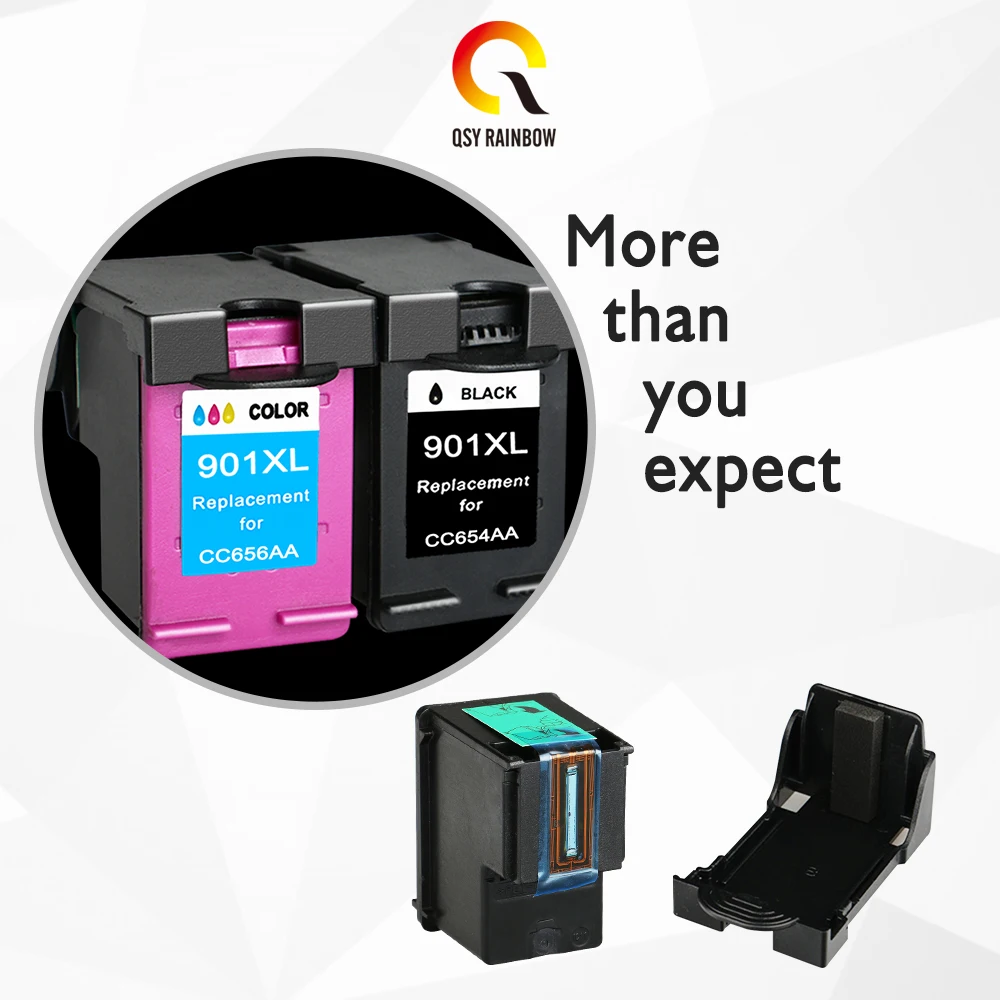 Чернильный картридж QSYRAINBOW Восстановленный для HP 901 XL hp Officejet 4500 J4500 J4550 J4680 J4524 J4580