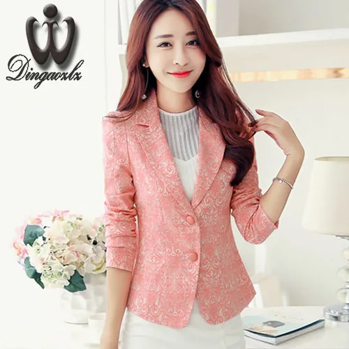 2016 Autumn Winter Women Jacket long-sleeved Suit Blazer OL jacquard jacket Short Design Slim Women coat outerwear