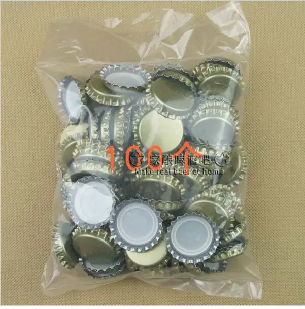 

100pcs/lot Beer bottle cap beer lid for DIY homebrew beer tool Free shipping
