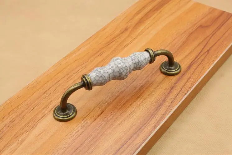 

128mm Bronze Vintage Cupboard Handles Retro Ceramic Furniture Pulls