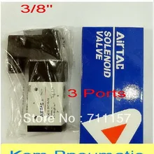 Пневматические 3v31010 воздушные СОЛЕНОИДНЫЕ клапан 3 Way 2 Positon 3/8 дюймов 3/" BSP 3V310-10 12 v dc 24 v 110 v ac 220 v