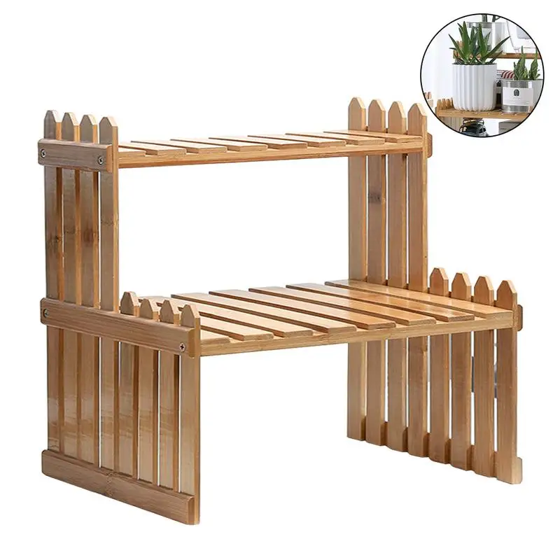 New Arrival Plant Shelves Flower Garden Rack Stand Flower Display Stand
Bamboo Display Stand Bamboo Shelf Stand Holder Storage
