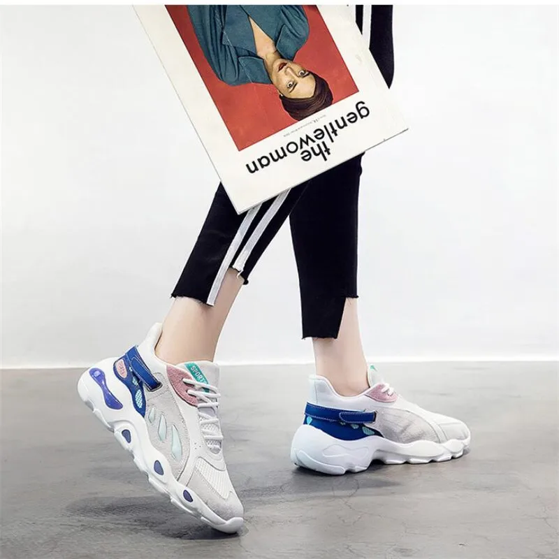 

Women Sneakers 2018 Fashion Casual Shoes Woman Comfortable Breathable Mesh Flats Female Platform Sneakers Chaussure Femme