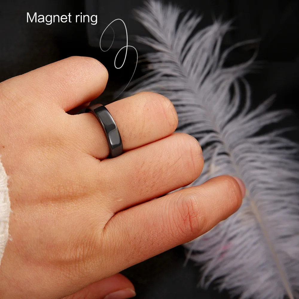 

Homme Punk Stainless Steel Rings Glossy Black Statement Simple Rings for Man Woman Jewelry Bijoux Femme