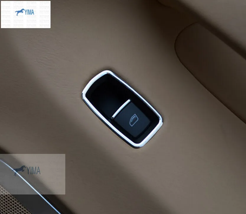 

For Porsche Panamera 2014-2016 / Macan Metal Window Lift Switch Mirror Control Button panel Cover Trim