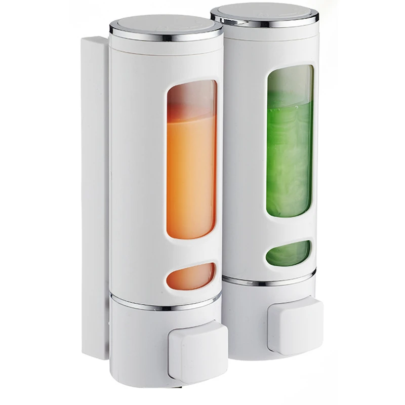 Billig 400ml Flüssigkeit Seife Dispenser Bad Zubehör Wand mount ABS Shampoo Dusche Pumpe Krankenhaus Schule Hand Sanitizer Flasche