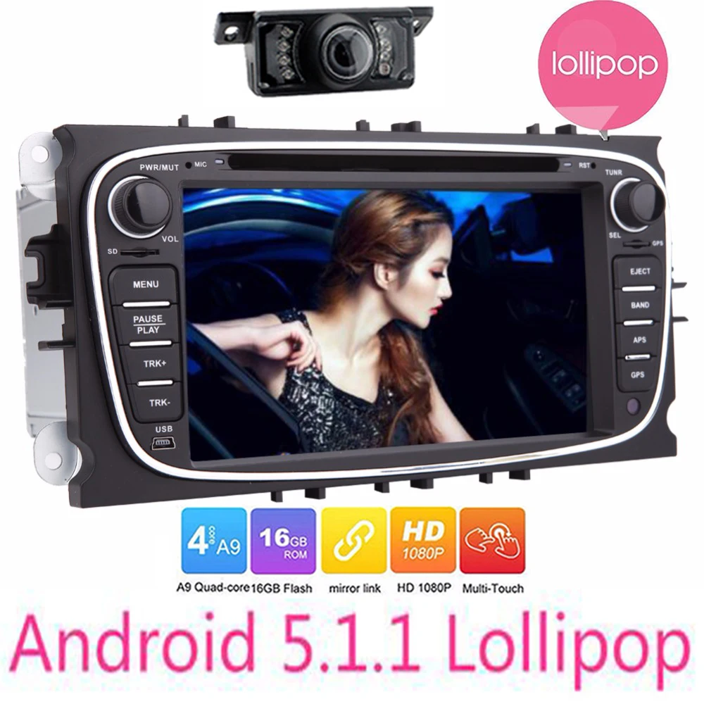 7018b Android 5.1 автомобиль GPS навигации головное устройство для Ford Focus Mondeo S MAX в тире