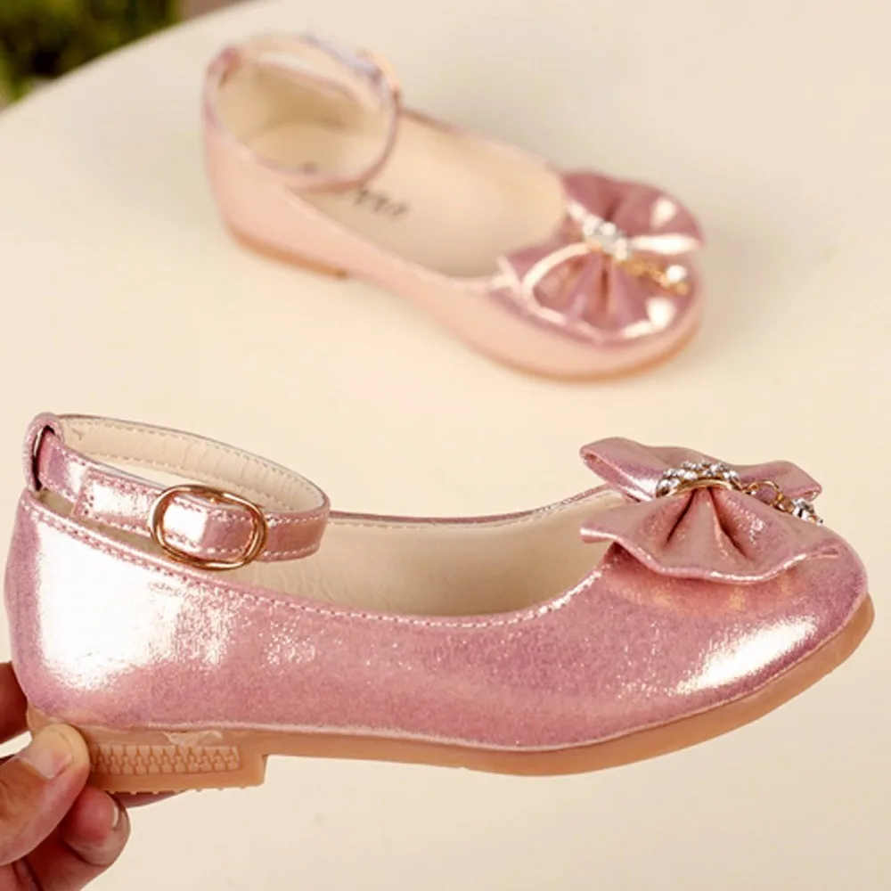 SAGACE танцевальная обувь с бантом; обувь для девочек; детская обувь принцессы; детская повседневная обувь на липучке для девочек; школьная обувь без застежки на плоской подошве