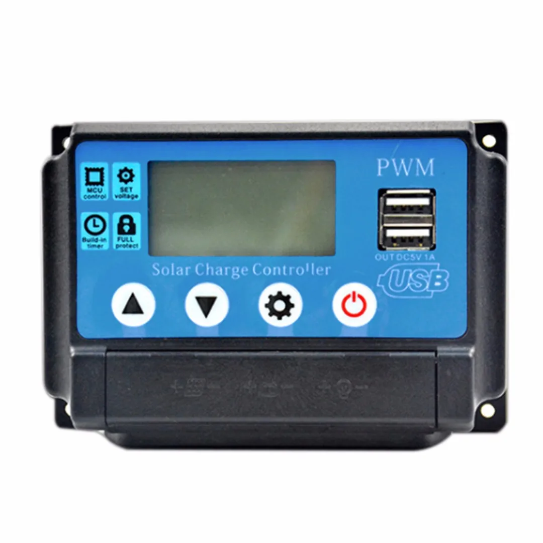 

New 12V/24V 50A LCD Display Solar Panel Battery Charge Controller Electrical Auto Dual USB Solar Panel Controller Regulator