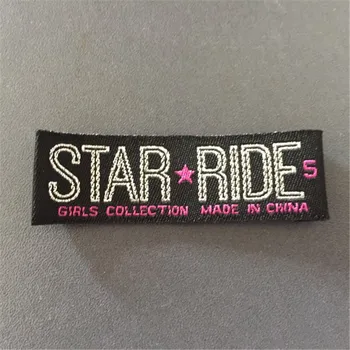 

Custom washable double density silver letters woven labels weaving jacquard labels clothing labels