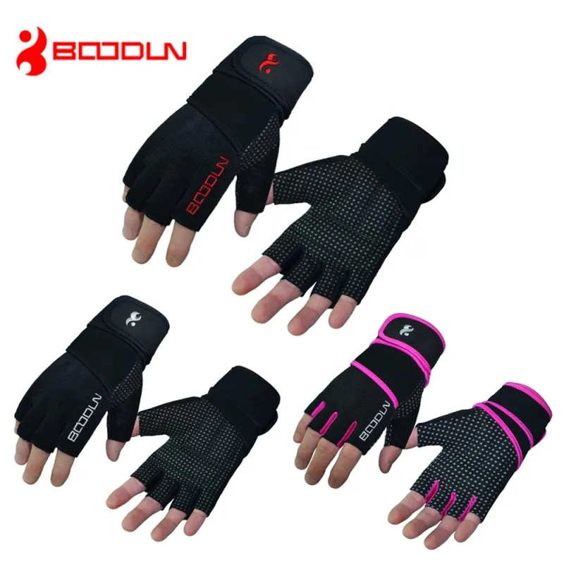 Wrist Wrap Training Crossfit Gloves Gym Fitness Exercise Body Building Dumbbell Gloves Weight Lifting Half Finger Gloves