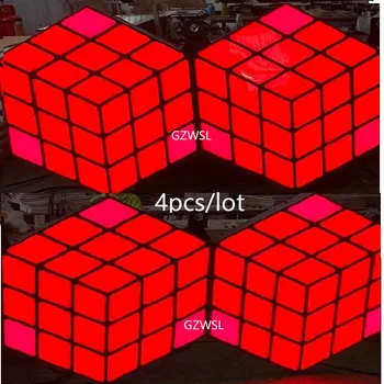 

4pcs/lot 2019 New Arrival DJ lighting 3D Magic Cube Wall