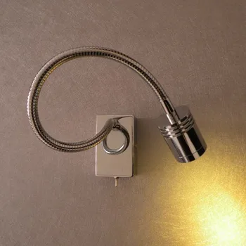 

Topoch 2x Flexible Wall Lamps Pin-Up 3-Watt LED 200LM AC100-240V DC12-24V Narrow Beam Directional Lighting for Caravan Boat
