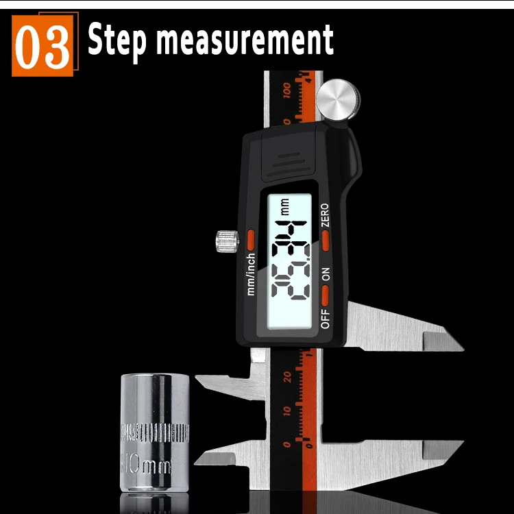 6-дюймовый датчик 0-150 мм Цифровой суппорт Нержавеющая сталь электронный цифровой штангенциркуль с нониусом из нержавеющей металла микрометра
