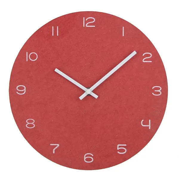 Новое поступление MDF Деревянные Художественные настенные часы домашние декоративные часы настенные часы для подарка Лидер продаж Slient винтажные деревенские потертые часы - Цвет: Красный