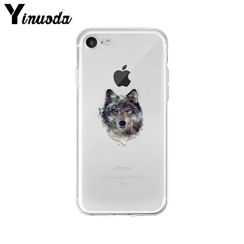 Yinuoda мягкий высококачественный чехол для телефона из ТПУ с изображением животных волка хаски собаки щенка для Apple iPhone 8 7 6 6S Plus X XS MAX 5 5S SE XR