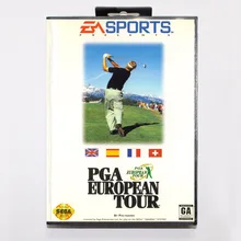 PGA европейский тур игровой картридж 16 бит MD игровая карта с розничной коробкой для sega Mega Drive для Genesis