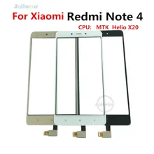 Для Xiaomi Redmi Note 4 Сенсорный экран Панель Digitizer Замена Сенсор спереди Стекло для Xiaomi Redmi Note 4 MTK Helio X20