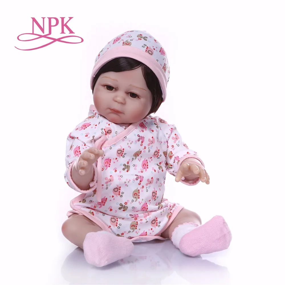 Полный Силиконовый reborn baby dolls 20 &quot50 см новорожденный девочка живой ребенок