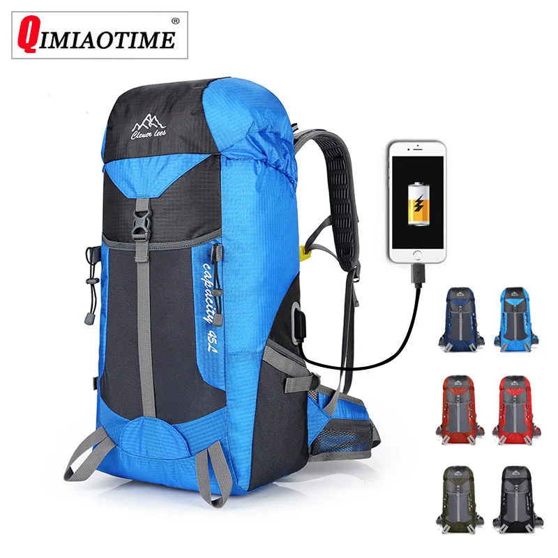 

New Outdoor Large Capacity Sports Waterproof USB Charging Backpack Luxury Multi-function Hiking Mountaineering Bag Travel Bag