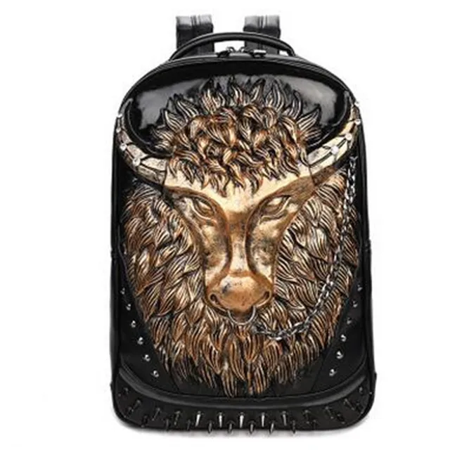 Rivet Cuir de En Nouveau Dos Secours Unique Voyage Hommes À Punk PU 2017 Sac 3D w7qt14xwH