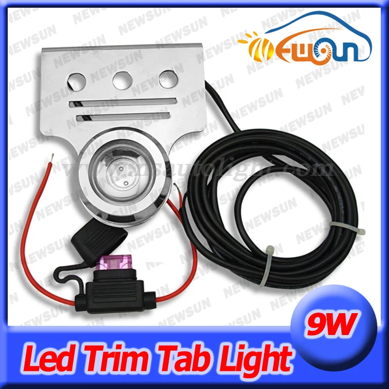 

1X9W LED trim tab light,led marine lighting ip68,stainless steel 316,100% waterproof Led underwater Trim Tab Lighting For Boats