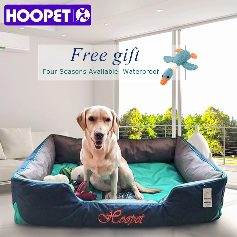 HOOPET Pet Cute Print Cartoon Bed Warming Dog House Soft Waterproof