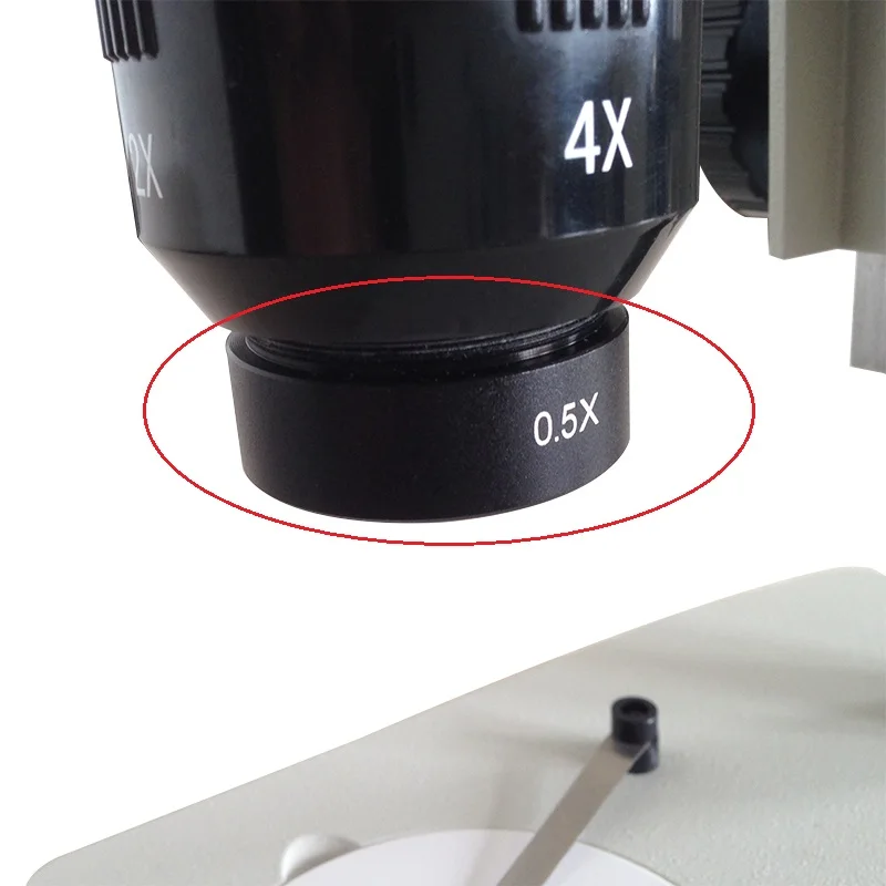 0.5X WD165 рабочее расстояние 165 мм Барлоу вспомогательное снижение объектива с крепёжная резьба 50 мм для стерео микроскопа