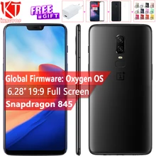 Oneplus 6 мобильный телефон 6,28 ''8 Гб Оперативная память 256 Встроенная память Snapdragon 845 Octa Core 2,7 GHz ДВОЙНОЙ Camrea 20+ 16 Мп Android 8,1 телефон с ближней бесконтактной связью