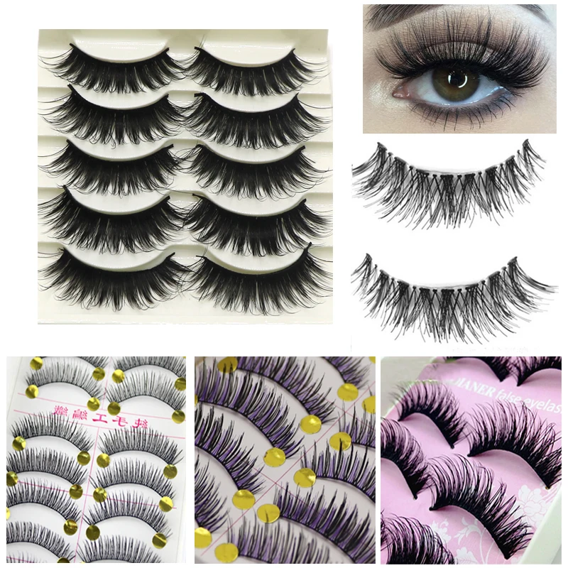 

Natural False Eyelashes Fake Lashes Faux Cils Makeup Tips Long Eye Lashes Eyelash Extensions Handmade Individual Eyelashes