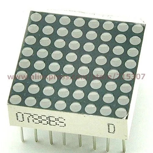 8x8 led matrix red CA 1.9mm diameter 20x20mm 16pin(2)