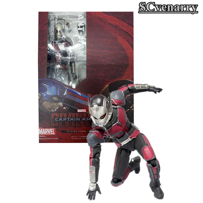 

SHF Avengers Captain America Civil War Ant Man Wasp Movable Statue PVC Super Hero Figure Toys 15cm